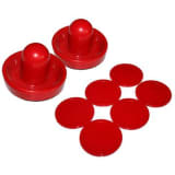 Sechs Pucks und zwei Schläger