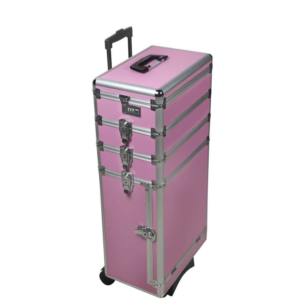 

vidaXL Multifunctionele trolleykoffer 6 in 1 roze