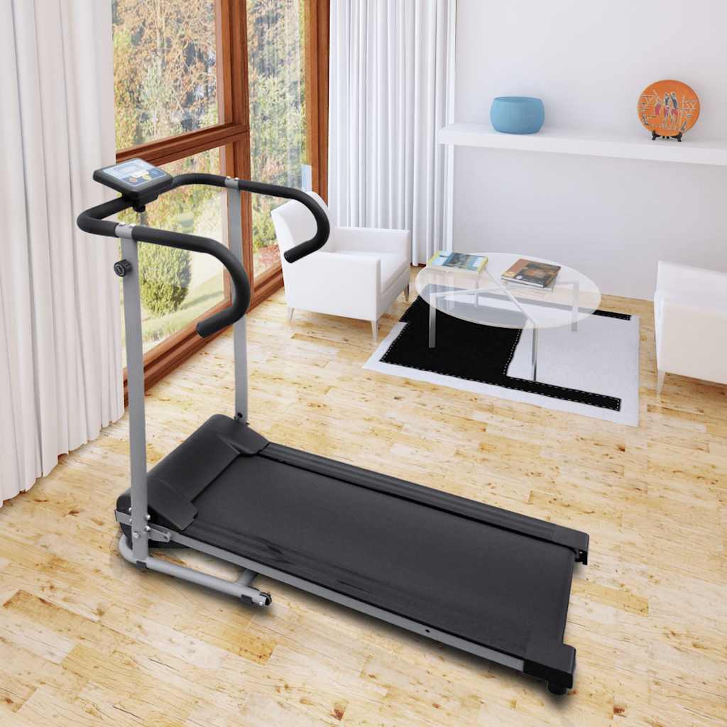 vidaXL Elektrisches Laufband 100x35 cm Schwarz und Silber