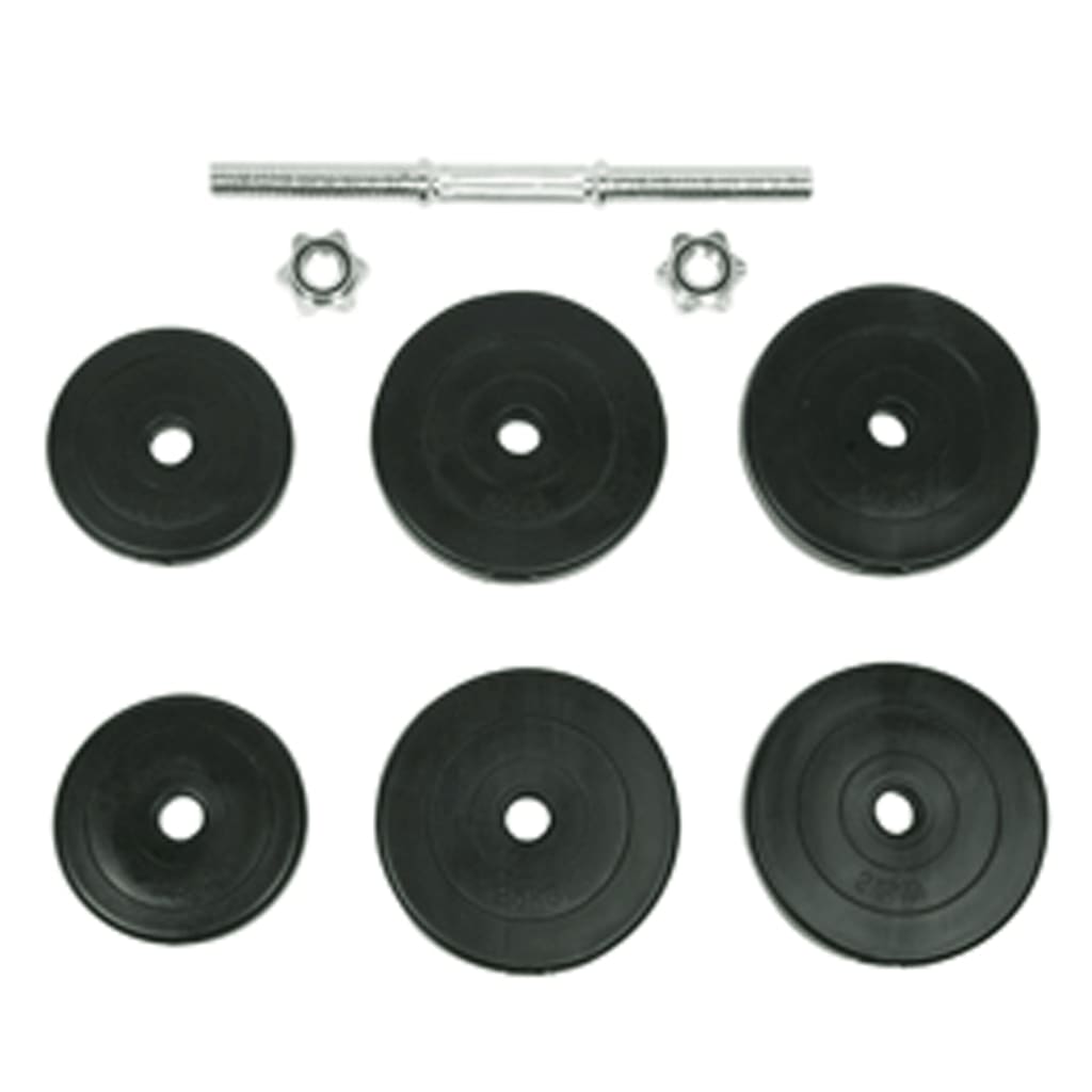 vidaXL Set nakladacia činka 15kg