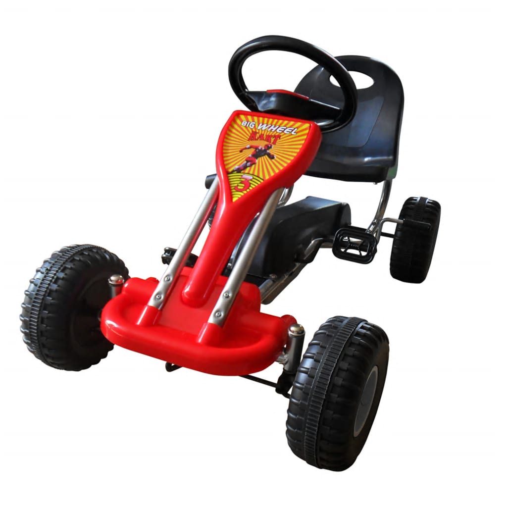 vidaXL Kart cu pedale Go Kart, roșu copii