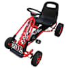 Pedaalidega kart lastele reguleeritava istmega punane
