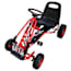 vidaXL Pedálos gokart állítható üléssel piros termék 2. képe