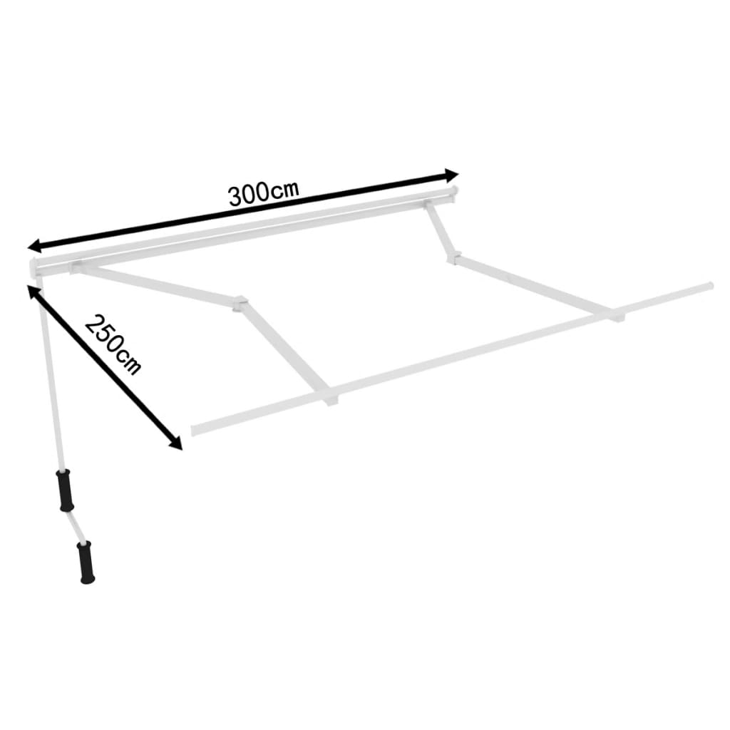 

vidaXL Zonnescherm zonder cassette (handmatig), 300x250