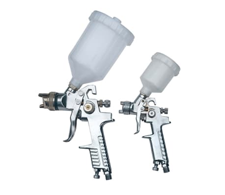 vidaXL Kit Pistola Verniciatura a Spruzzo per Auto Set Aerografo Multifunzione