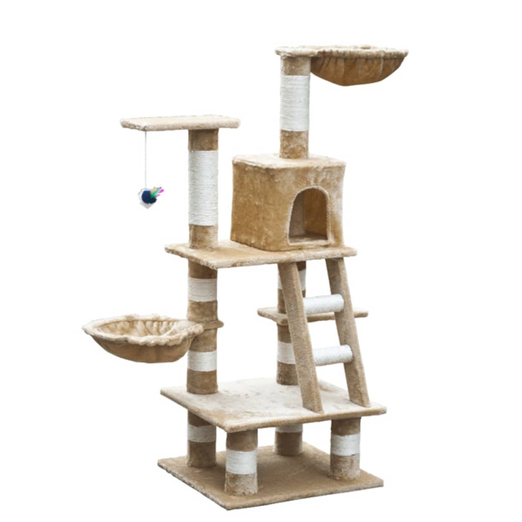 

vidaXL Kattenkrabpaal Tijgertje 122 cm beige