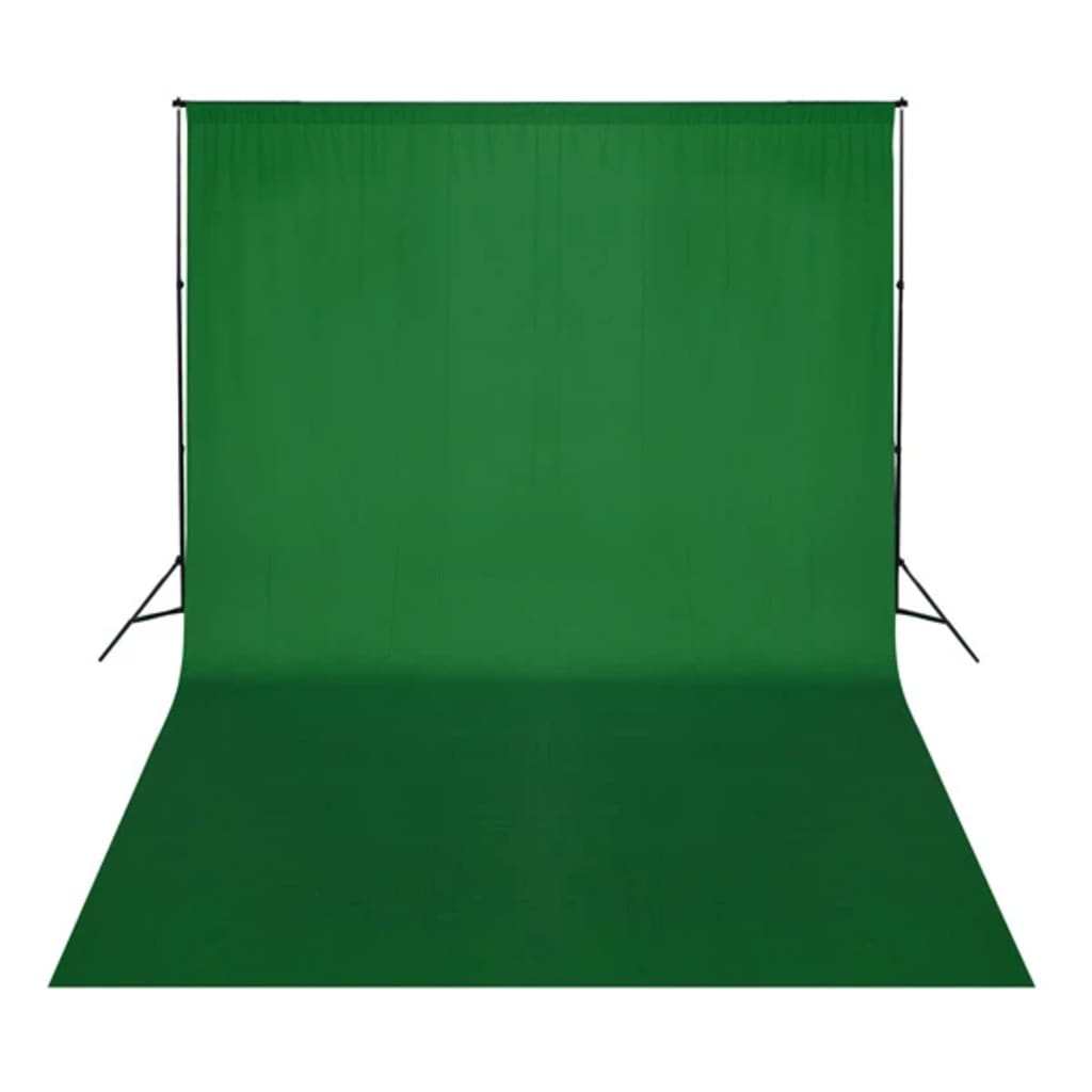 VidaXL - vidaXL Achtergrond chromakey 500x300 cm katoen groen