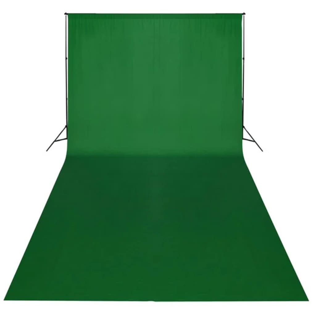 vidaXL Achtergrond chromakey 600x300 cm katoen groen