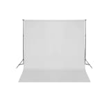 vidaXL Achtergrondsysteem met wit doek 600 x 300 cm