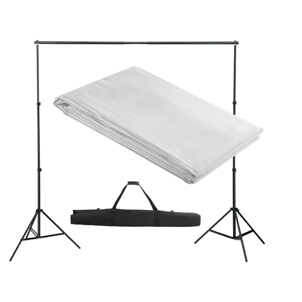 vidaXL Fotohintergrund-System 300 x 300 cm Weiß