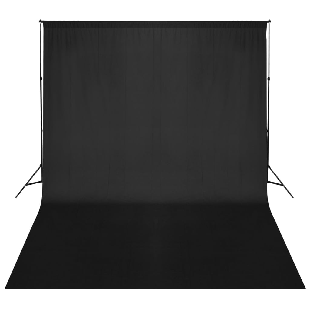 vidaXL Fotohintergrund-System 500 x 300 cm Schwarz