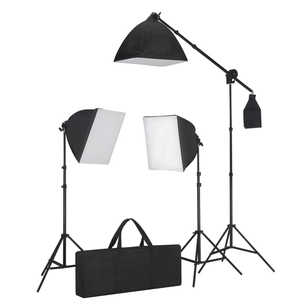 

vidaXL Fotostudio set met groen scherm, 3 lampen & reflector