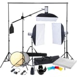 Studio Kit: 3 Flash Heads, Tripods & Softboxes
