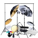 Studio Kit: 2 Flash Heads 6 Flash Umbrellas