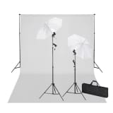 vidaXL Fotostudio set met wit scherm en lampen 600x300 cm