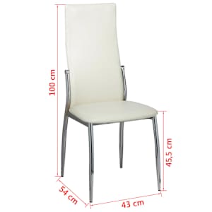 Jedilni stoli 6 kosov belo umetno usnje - slika 7