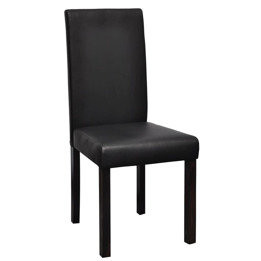 vidaXL Sillas de comedor 6 unidades cuero sintético negro