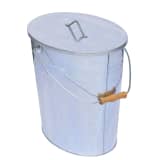 Secchio zincato raccolta ceneri per camino e barbecue