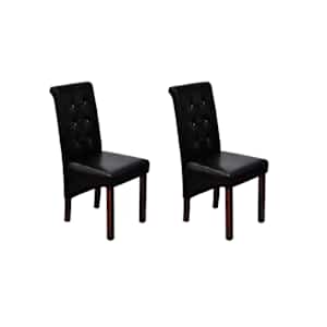 Jídelní židle 2 ks černé umělá kůže - obrázek 1