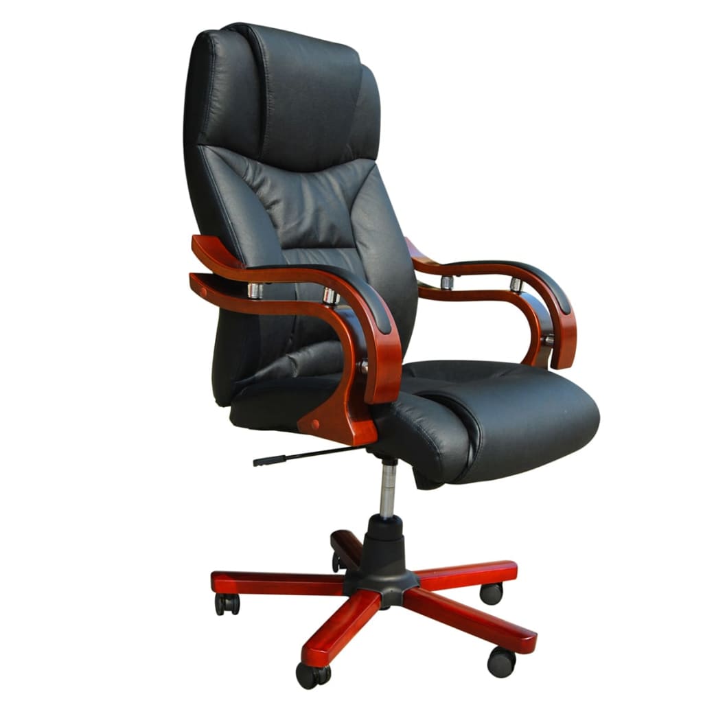 vidaXL Skórzany fotel biurowy, 64 x 68 x 108 cm