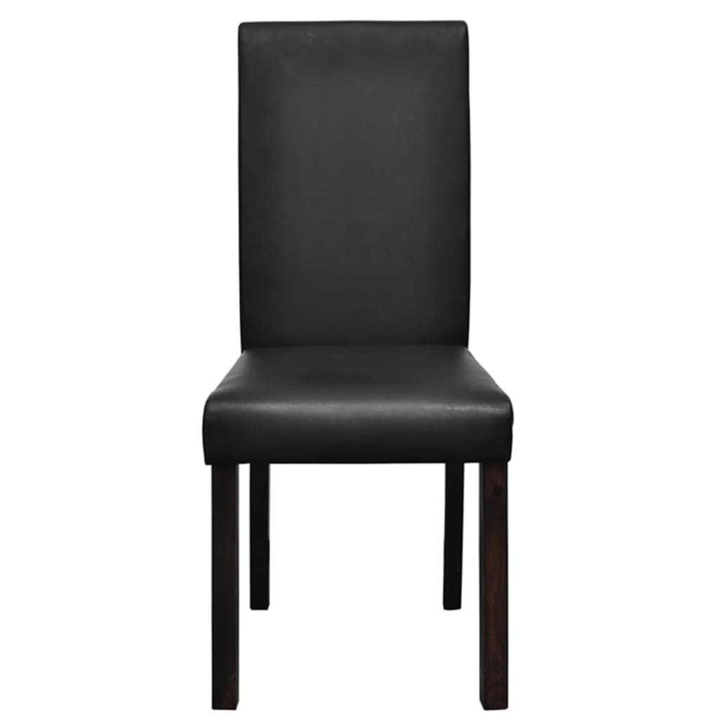 

vidaXL Eetkamerstoelen 2 st kunstleer zwart