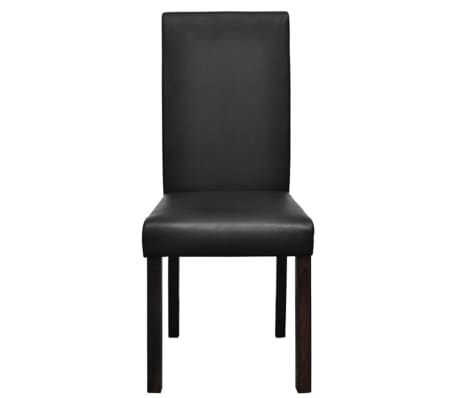 vidaXL Eetkamerstoelen 2 st kunstleer zwart