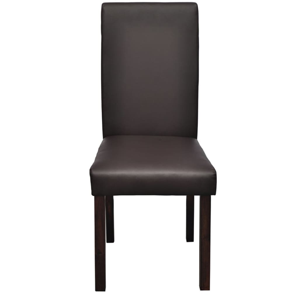 

vidaXL Eetkamerstoelen 2 st kunstleer bruin