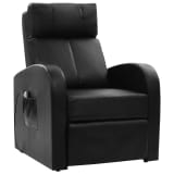 vidaXL Cadeira de massagem elétrica com controlo remoto, preto