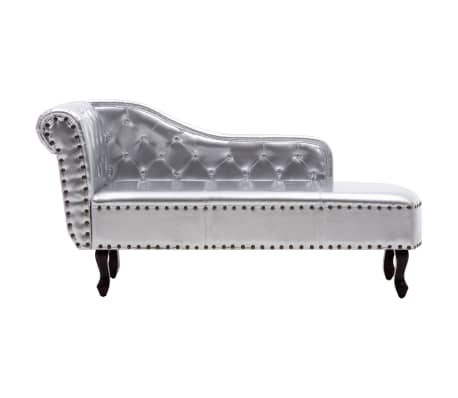 Détails sur vidaXL Canapé méridienne Chesterfield argent similicuir capitonné NEUF Détails sur vidaXL Canapé méridienne Chesterfield argent similicuir capitonné NEUF