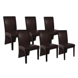 vidaXL Sedie per Sala da Pranzo 6 pz in Similpelle Marrone Scuro