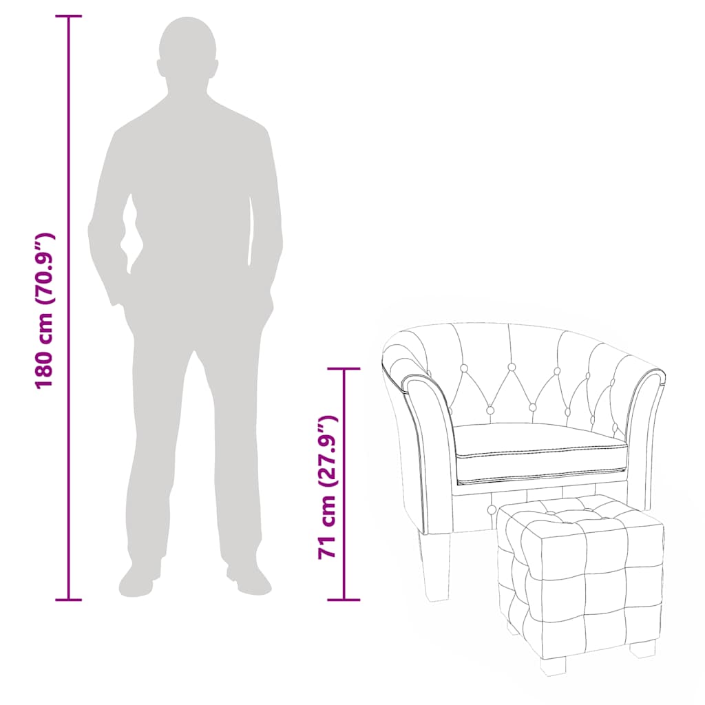 klubkrēsls ar kāju soliņu, zelta krāsas mākslīgā āda