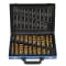 Conjunto de Brocas de Titânio com Caixa de Metal HSS TI 170 peças