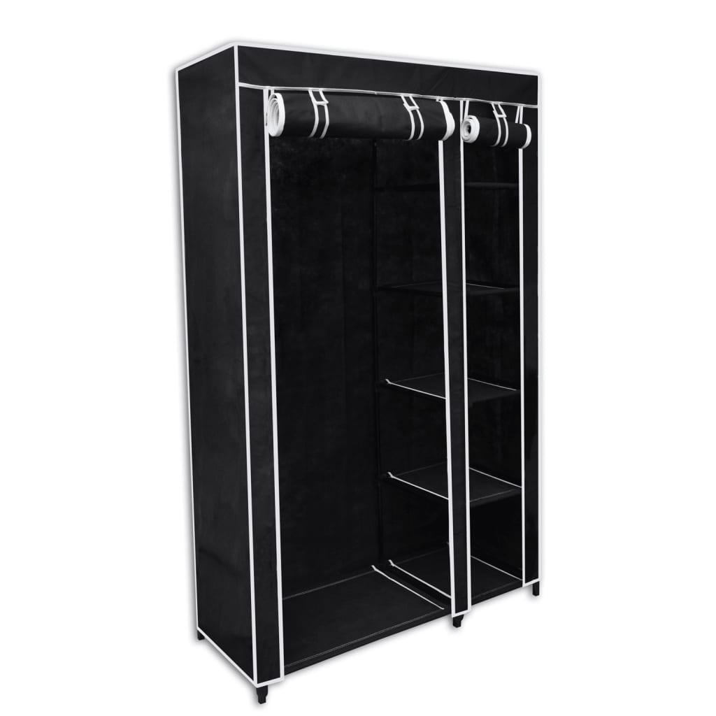 Dulap de haine pliabil, negru, 110 x 45 x 175 cm 