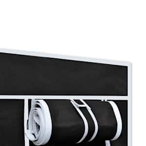 Skládací skříň černá 110 x 45 x 175 cm - obrázek 4