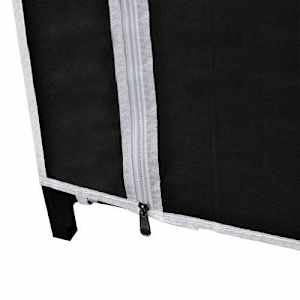 Skládací skříň černá 110 x 45 x 175 cm - obrázek 7