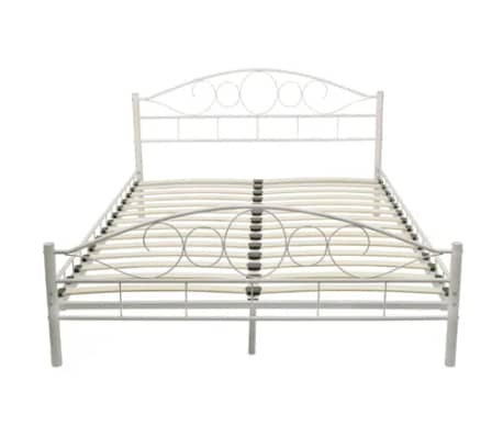 vidaXL Okvir za krevet metalni bijeli 140 x 200 cm
