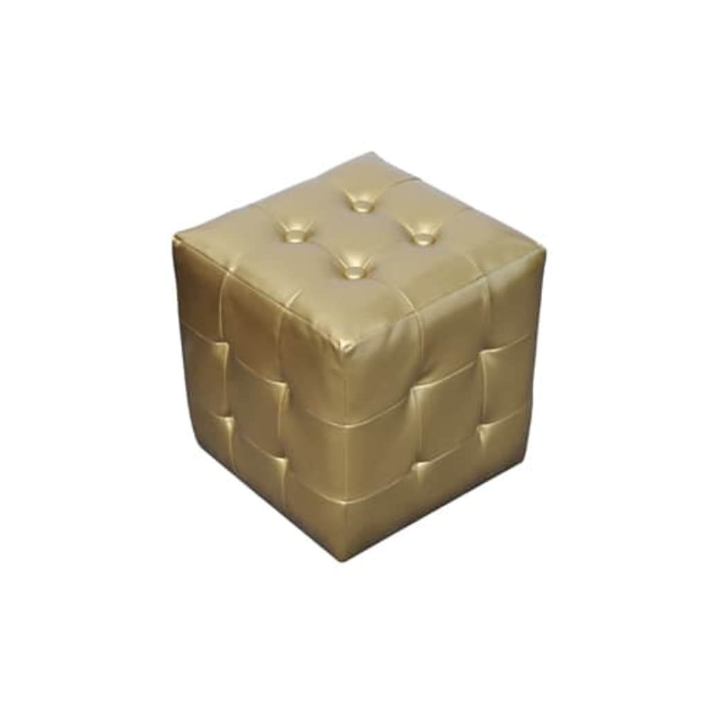 

vidaXL Hocker 30 x 30 cm goud (2 stuks)