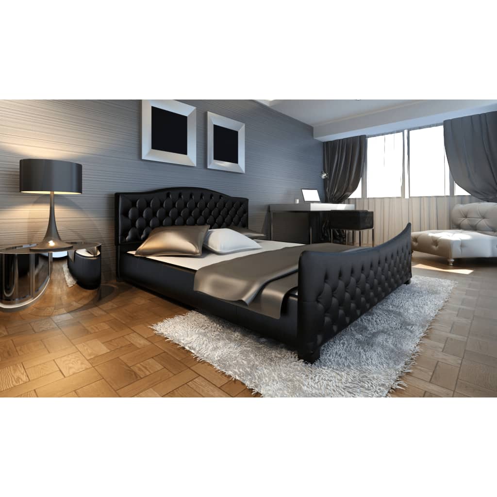 

vidaXL 2-persoons bed Carré zwart 140 x 200
