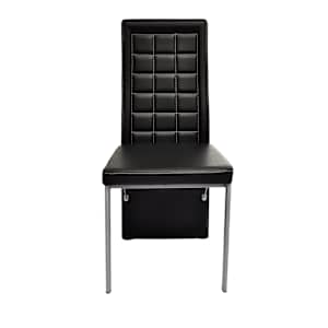 vidaXL Esszimmerst&uuml;hle 2 Stk. Schwarz Kunstleder