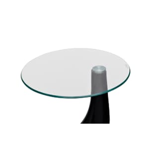 Moderne glas sofabord i h&oslash;jglans sort