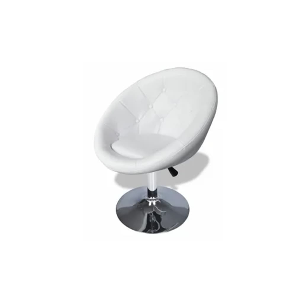

vidaXL 2x loungestoel 100% PU wit
