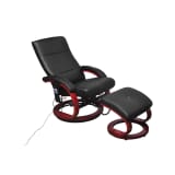 vidaXL Elektrische massagestoel verstelbaar Dante kunstleer zwart