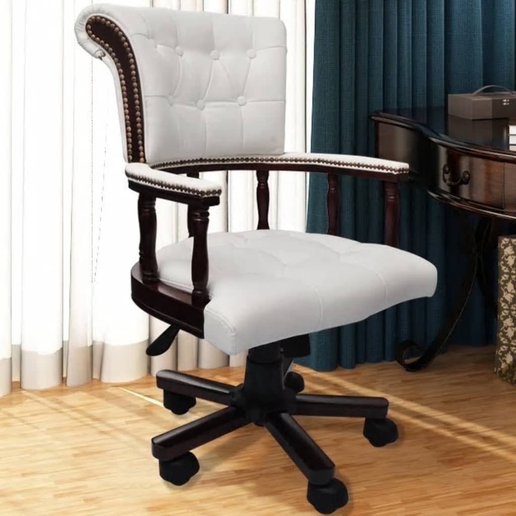 Otočná kancelářská židle bílá