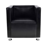 vidaXL Fauteuil Design de cube Cuir synthétique Noir