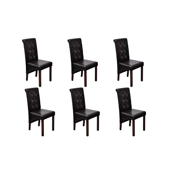 vidaXL s&ouml;&ouml;gitoolid 6 tk, pruun, kunstnahk