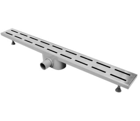 VidaXL Duschrinne Aus Edelstahl 630x140 Mm - Linearer Bodenablauf Mit Wasserdichtem Tuch, Hohe Durchflussleistung