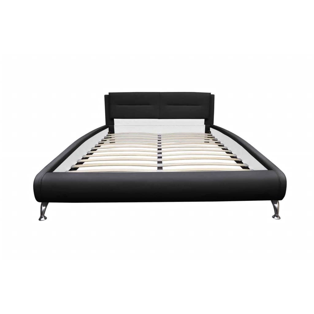 vidaXL Bedframe kunstleer zwart 140x200 cm