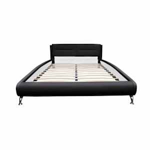 vidaXL Bettgestell Schwarz Kunstleder 140×200 cm