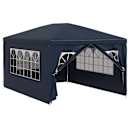 vidaXL Proginė palapinė, 3 x 4 m, 4 sienelės, mėlyna  