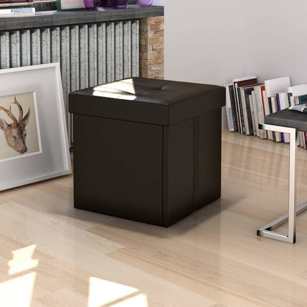 

vidaXL Hocker opvouwbaar 42 x 42 cm bruin